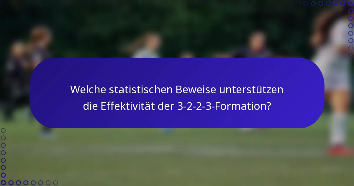 Welche statistischen Beweise unterstützen die Effektivität der 3-2-2-3-Formation?
